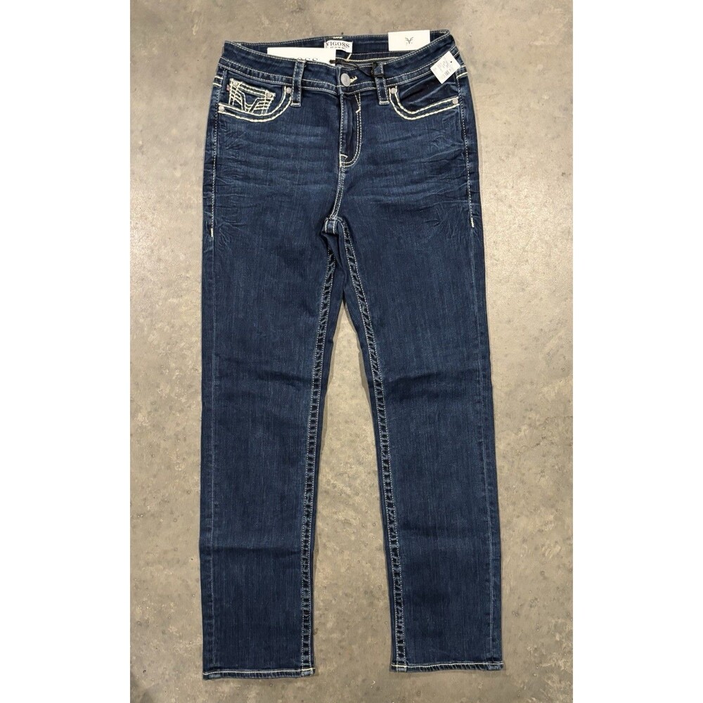 NEW Vigoss Women’s Size 10 Heritage Fit Straight Denim Jeans Thick Stitching